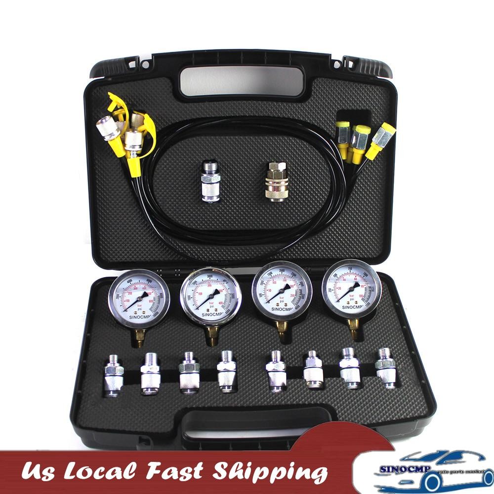 10/25/40/60MP Hydraulic Pressure Gauge Test kit w/ Quick Adapter For CAT SET
