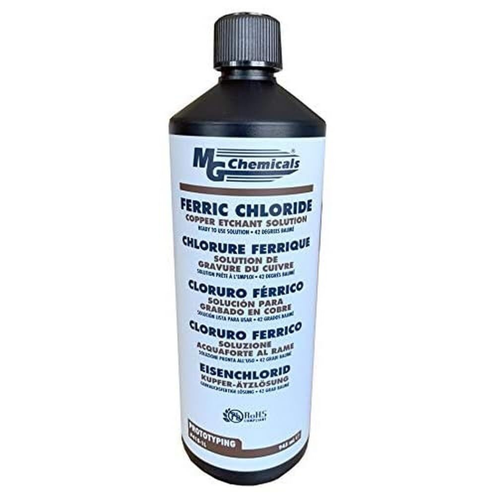 MG Chemicals Ferric Chloride Copper Etchant Solution, 1 liter Liquid Bottle