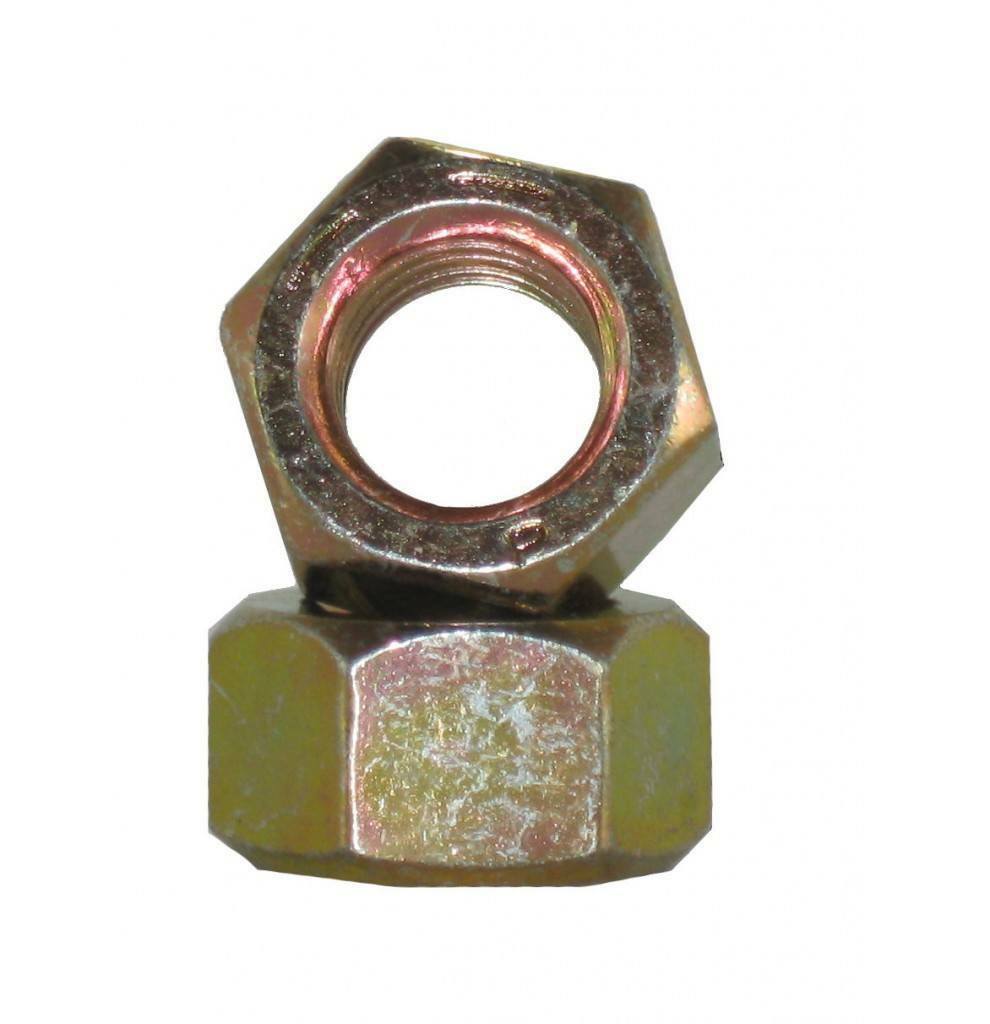 1" - 8 UNC GRADE 8 YELLOW ZINC PLATED HEX NUT (1 NUT)