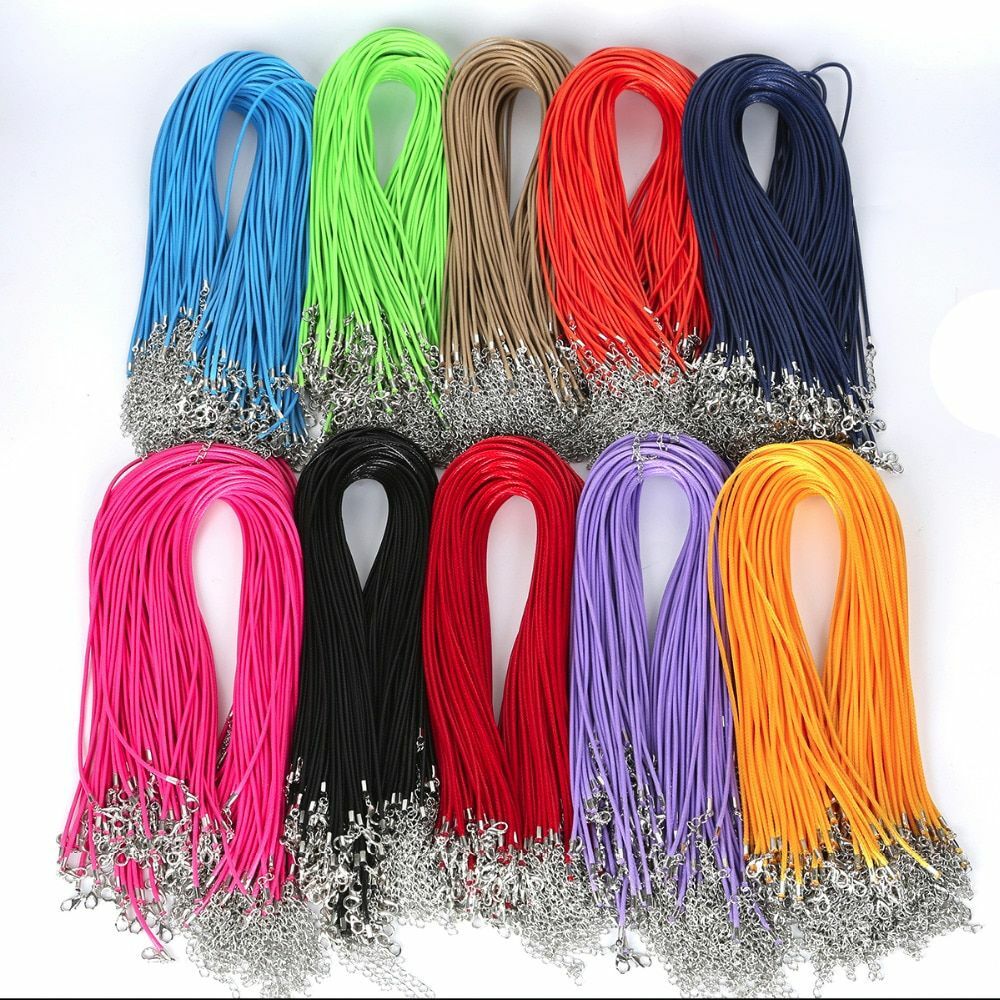 10pcs Cotton Waxed Thread Adjustable Braided Cord Straps Necklace Jewelry Making