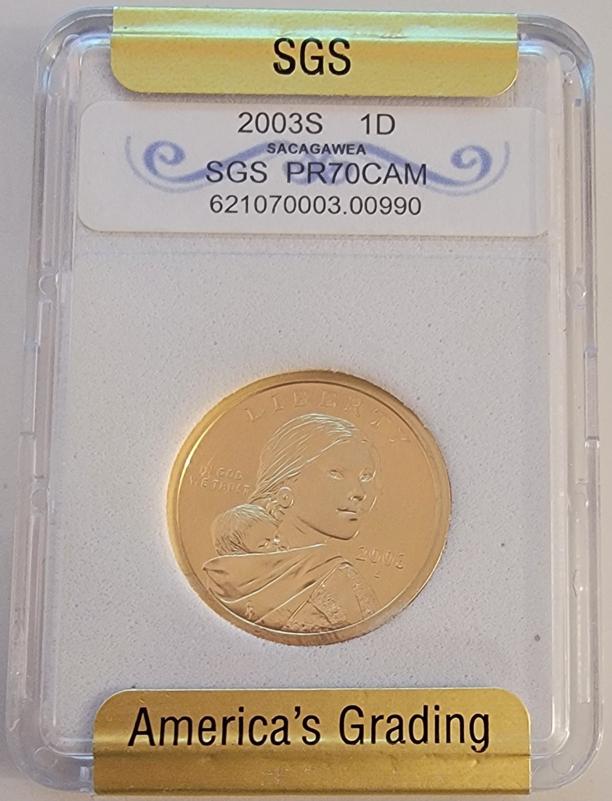 2003-S SACAGAWEA DOLLAR SCS PR70DCAM