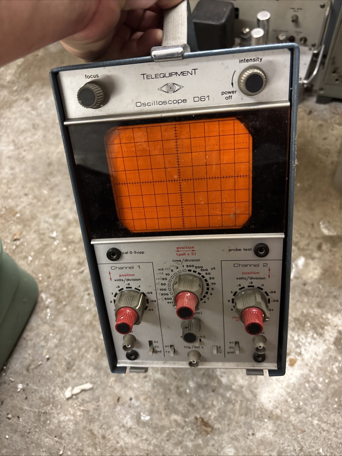 Telequipment D61 Analog Oscilloscope Vintage Untested As Is Estate