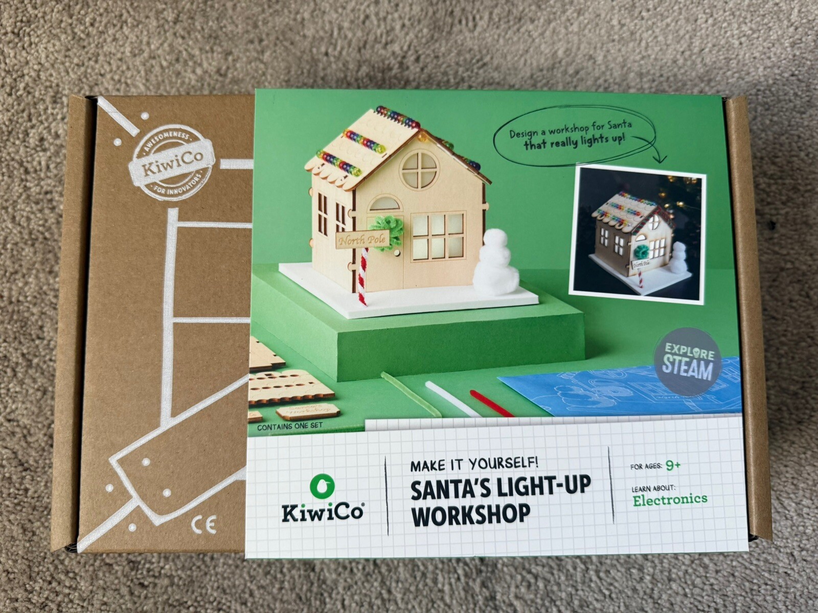 Kiwi Co Santa’s Light Up Workshop Christmas Gift 9+ New In Box Explore STEAM
