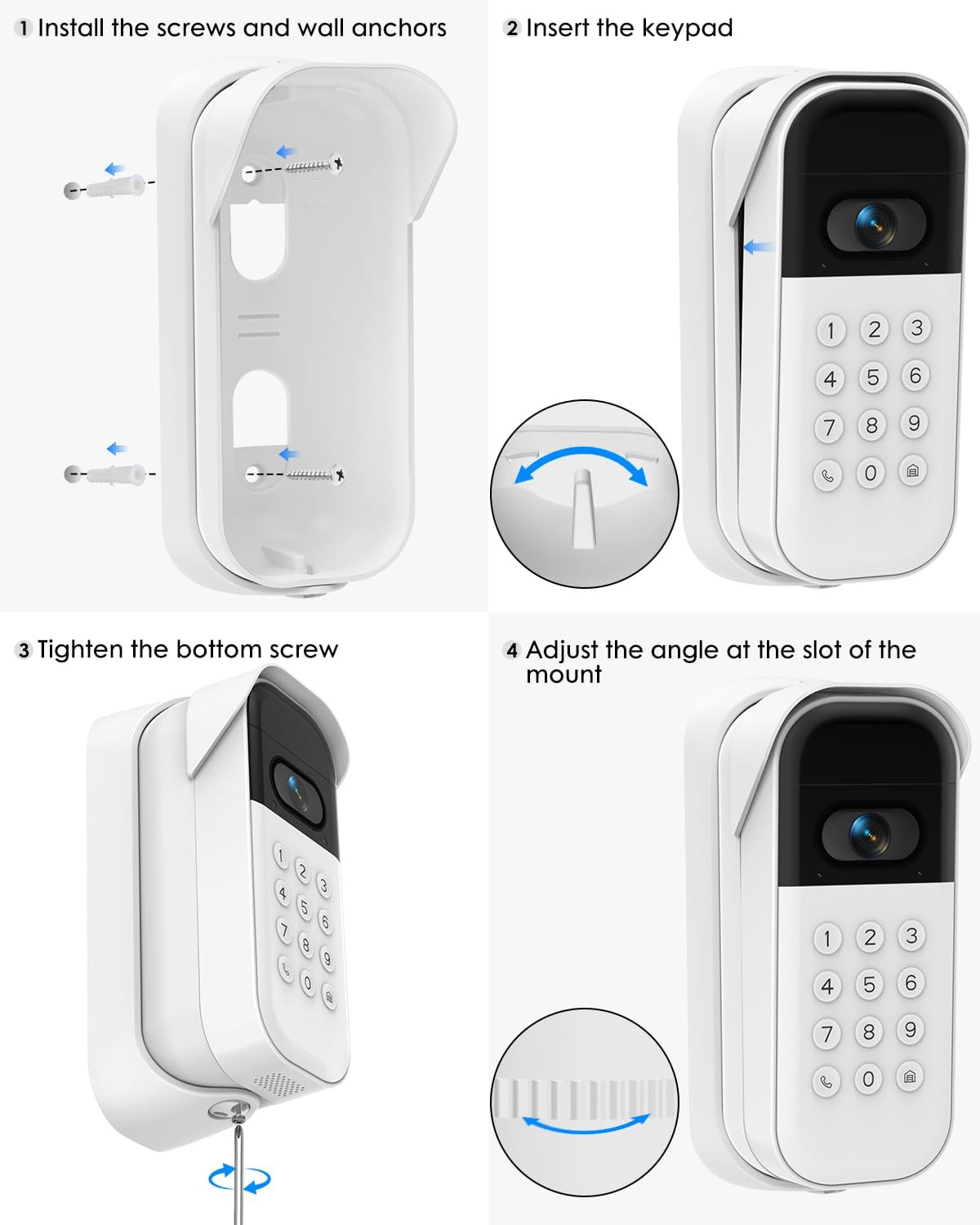 MyQ Smart Garage Keypad Power Adapter Kit with Adjustable Mounting Bracket