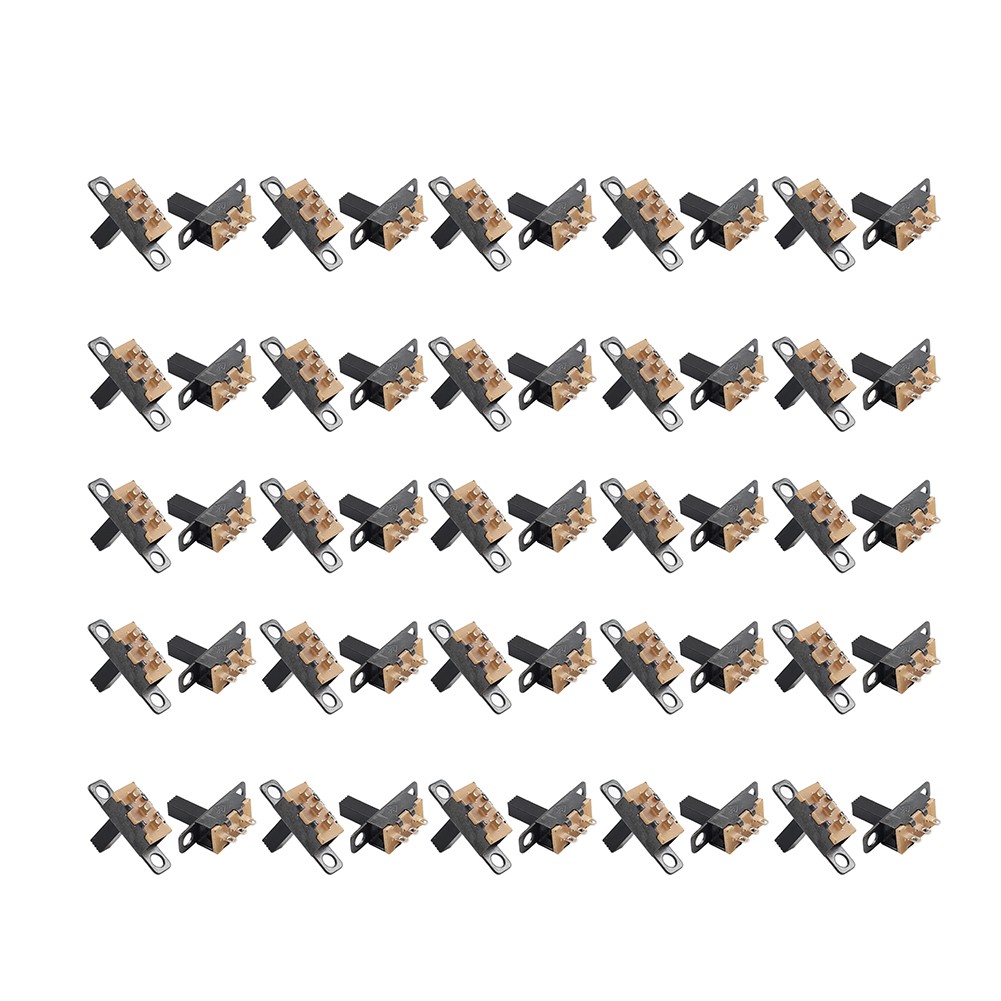 50Pcs 8mm Vertical Slide Switch SPDT 2 Position 3 Terminals PCB Panel Latching