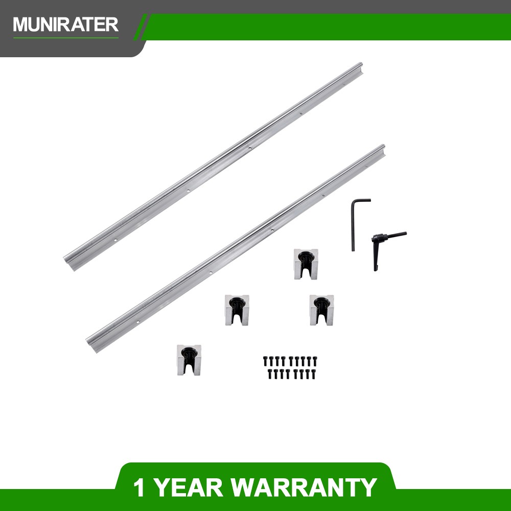 2PCS SBR16 1000mm Linear Guide Rail Slide Rail 4 PCS SBR16UU Bearing Block