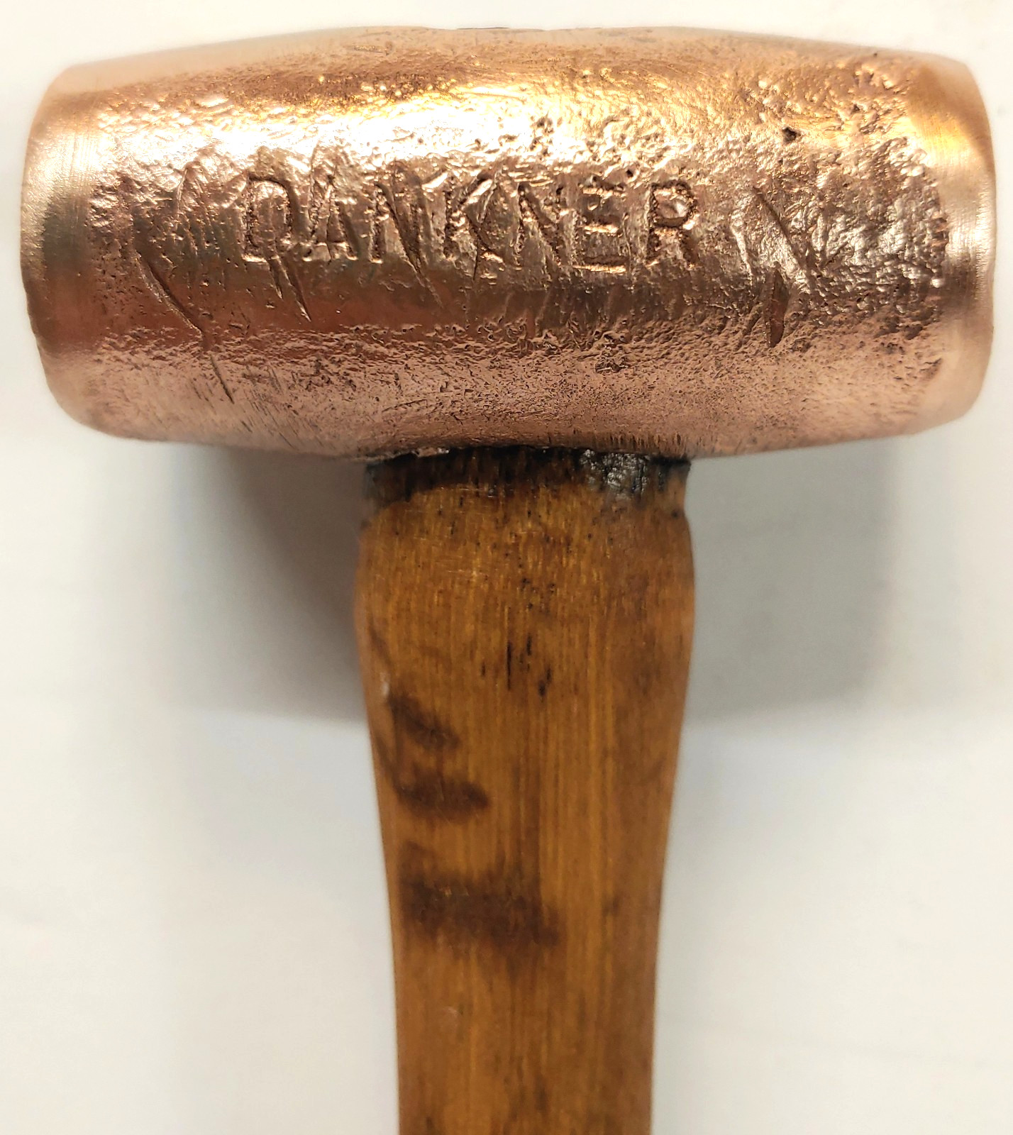 Rare Vintage DANKNER Brass Jeweler’s Watchmaker’s Hammer Mallet w/ Wooden Handle