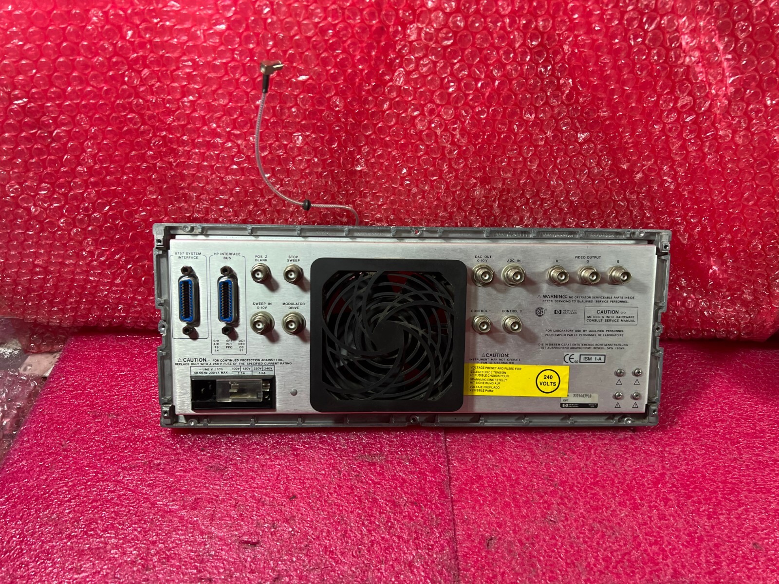 HP 8757D Scalar Network Analyzer Rear Panel 08757-60013 B-2902-45