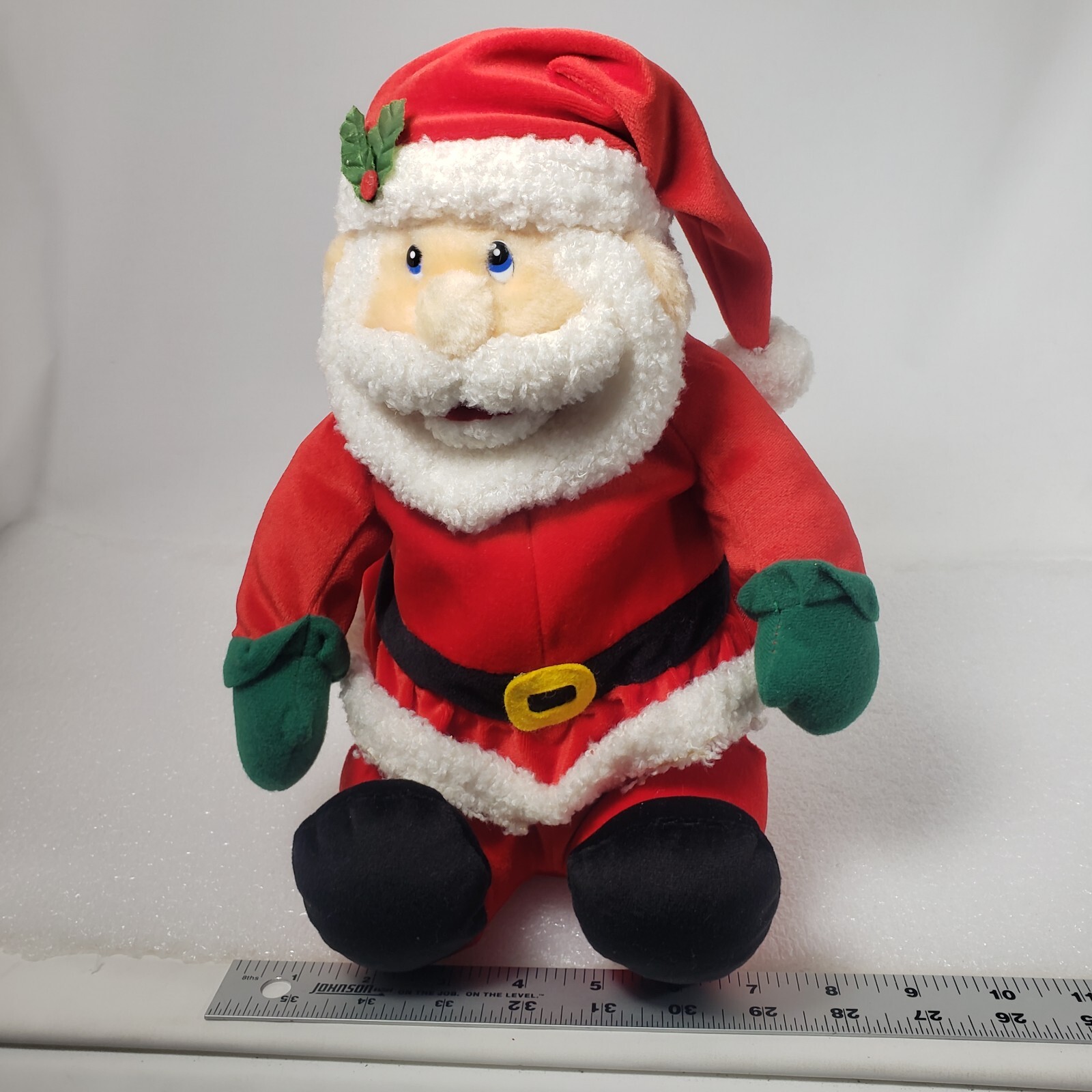 Christmas Santa Claus Singing Moving Plush (DOES NOT MOVE) Push Belly Decorative