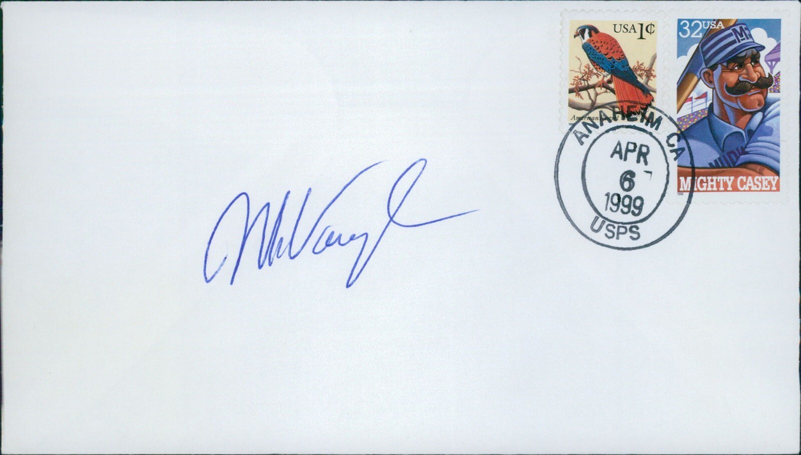 Mo Vaughn Boston Red Sox Signed First Day Issue Cachet JSA Authenticated