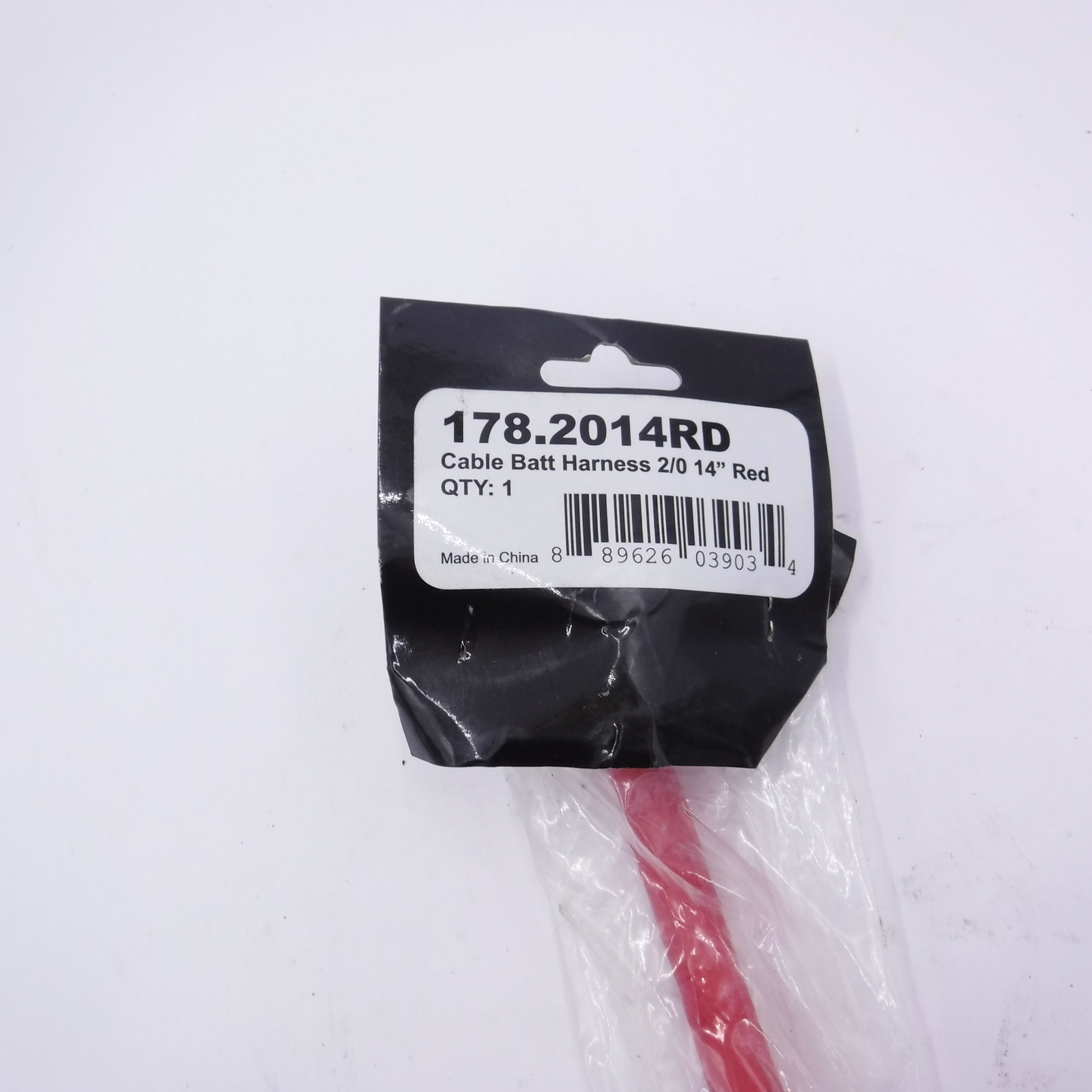 Automann Battery Harness Cable 2/0 14" Red 178.2014RD