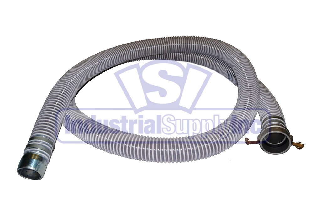 Suction Hose | PVC Clear Flexible | 4" x 20 FT | Conventional Style | Assembly