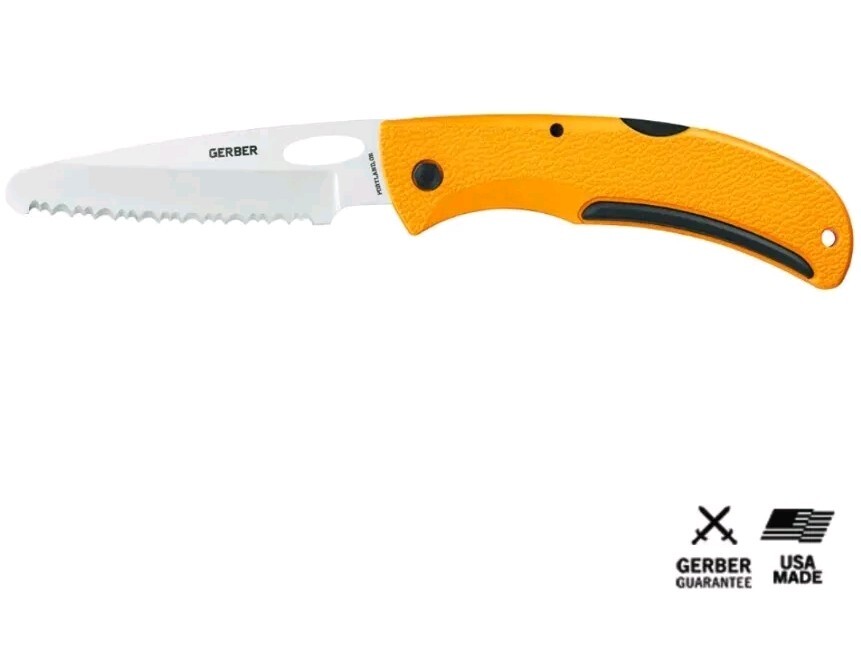 Gerber E-Z Out Rescue Blunt Tip & Full Serration Folding Knife 06971