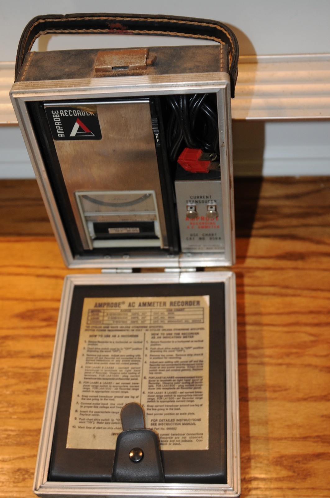 Vintage AMPROBE AC Voltmeter Recorder in Case  Vintage Condition Industrial Test