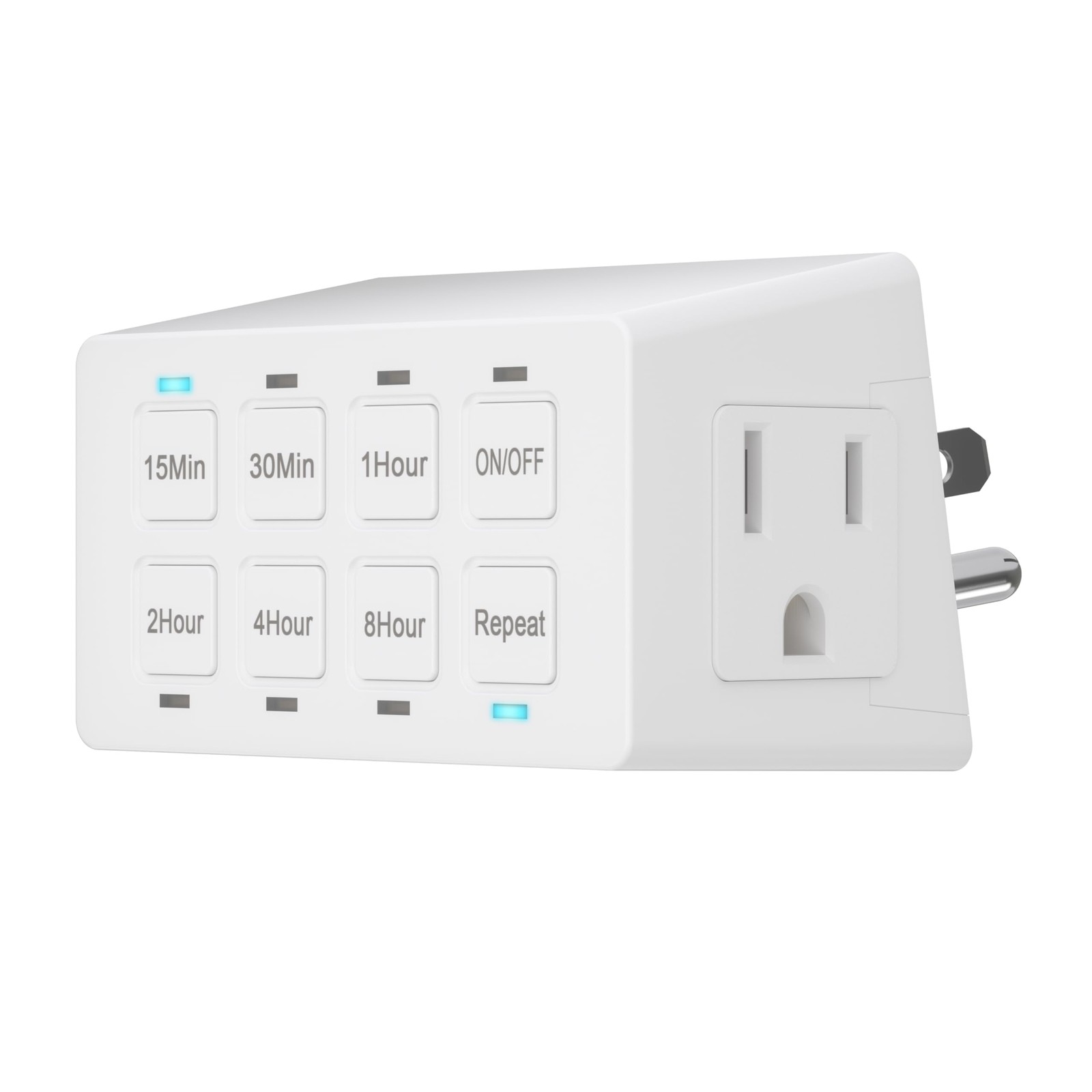 TG 8-Hour Indoor Countdown Plug-in Timer, Timer for Electrical 1 PACK, White
