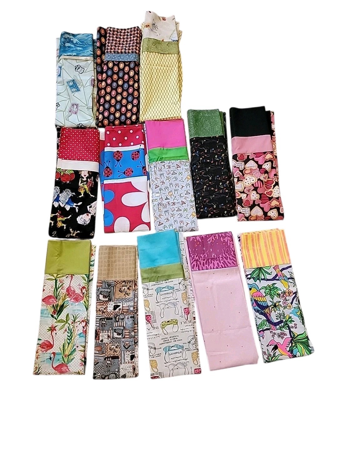 LOT of 13 NEW Handcrafted PILLOW CASES Flamingo Chickens Various Others Theme