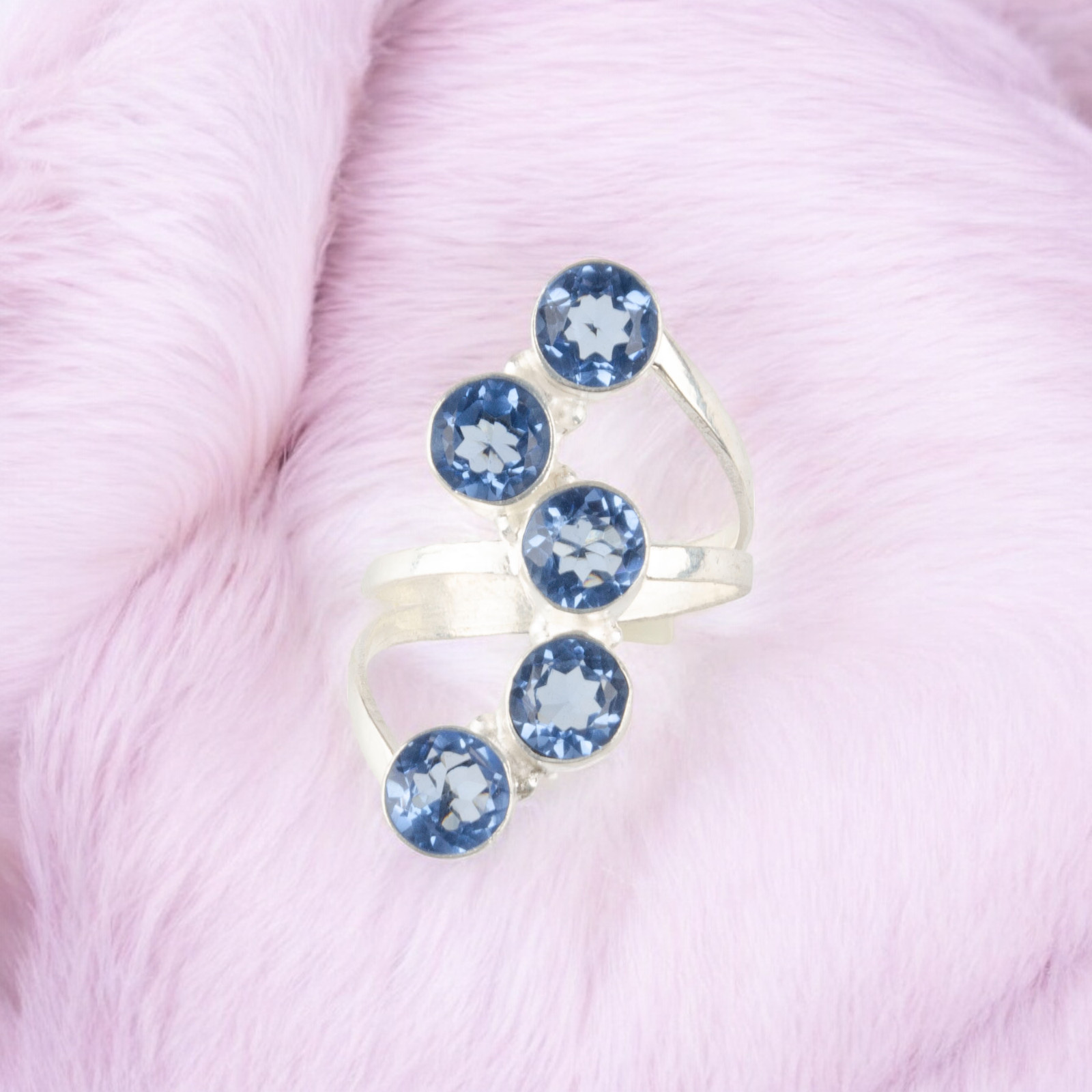 Tanzanite Gemstone 925 Sterling Silver Jewelry Handmade Ring  Anniversary Gift