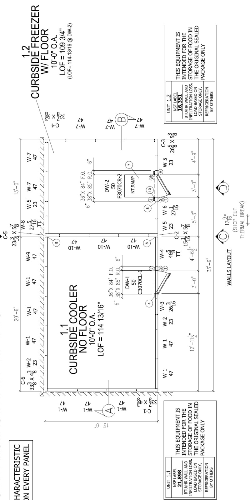 KPS Global Walk in Combo Freezer-Cooler Box  33' 6" x 15'