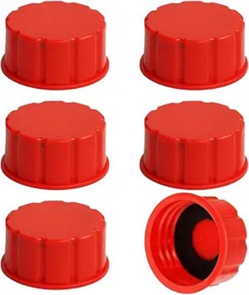 4PCS Gallon Can Caps, 5 Gallon Coarse Thread Lid for Gasoline, Plas Size: 6PCS