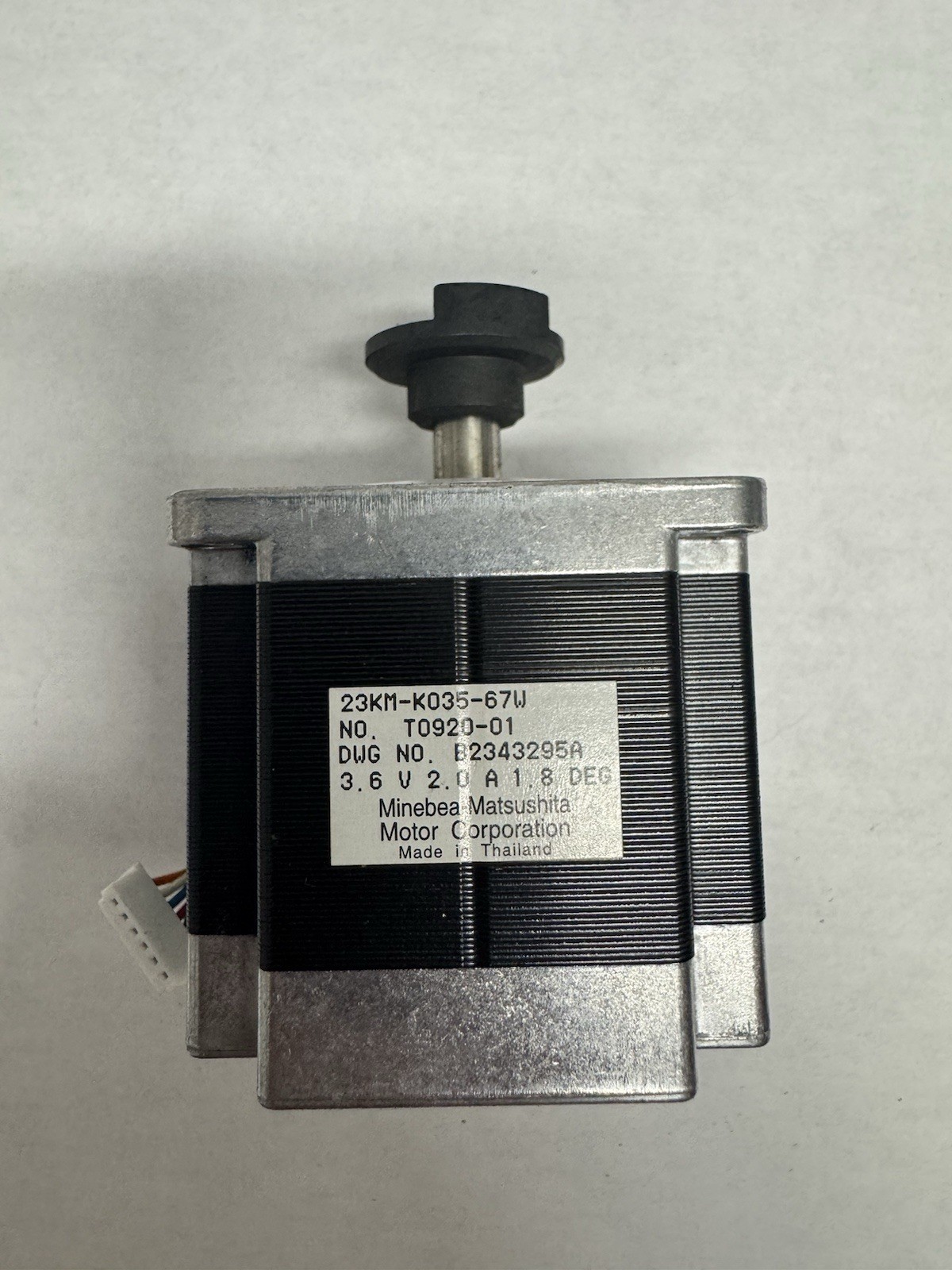 23KM-K035-67V Stepper Motor NEMA 23 1.8 Degree 3.6V 2.8A w/ Cam Pulley