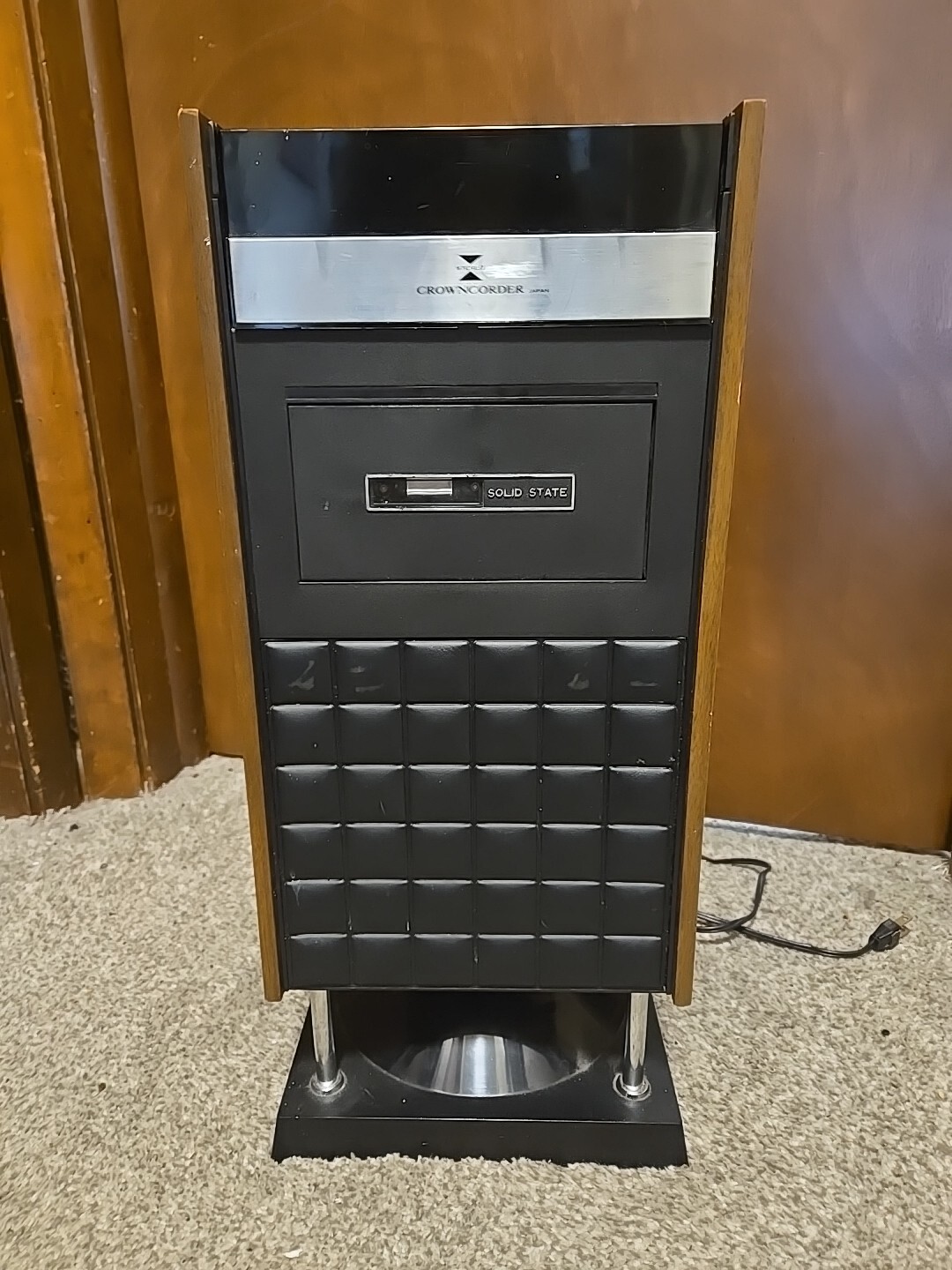 Very Rare CrownCorder SHC-47F Radio Tape Deck Speaker All In One Furiture Audio
