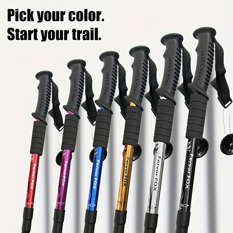 Trekking Poles Nordic Walking Sticks Adjustable Alpenstock Anti-shock Hiking USA