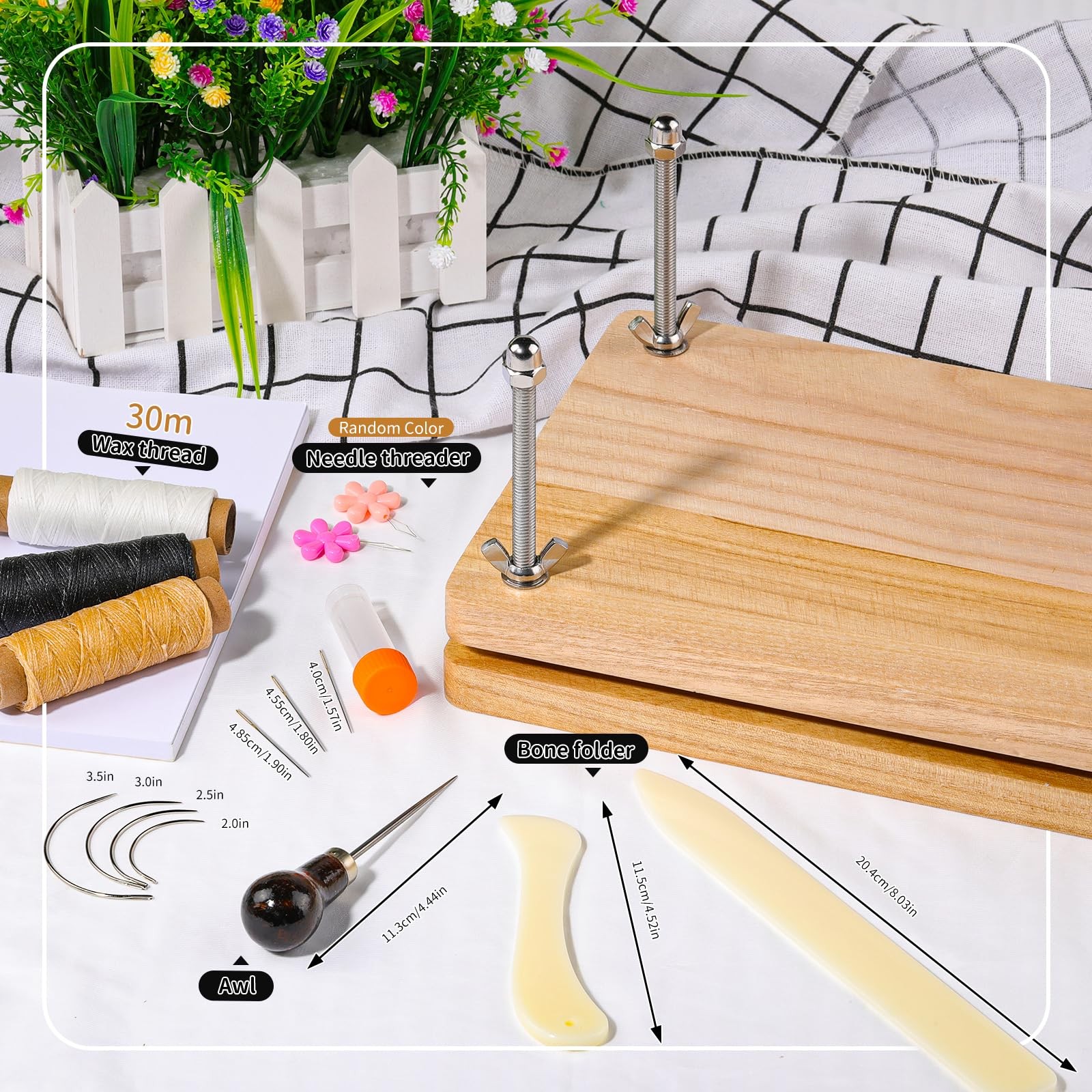 Book Binding Kits, Bookbinding Supplies, Bookbinding Kit for Beginners Bone F...