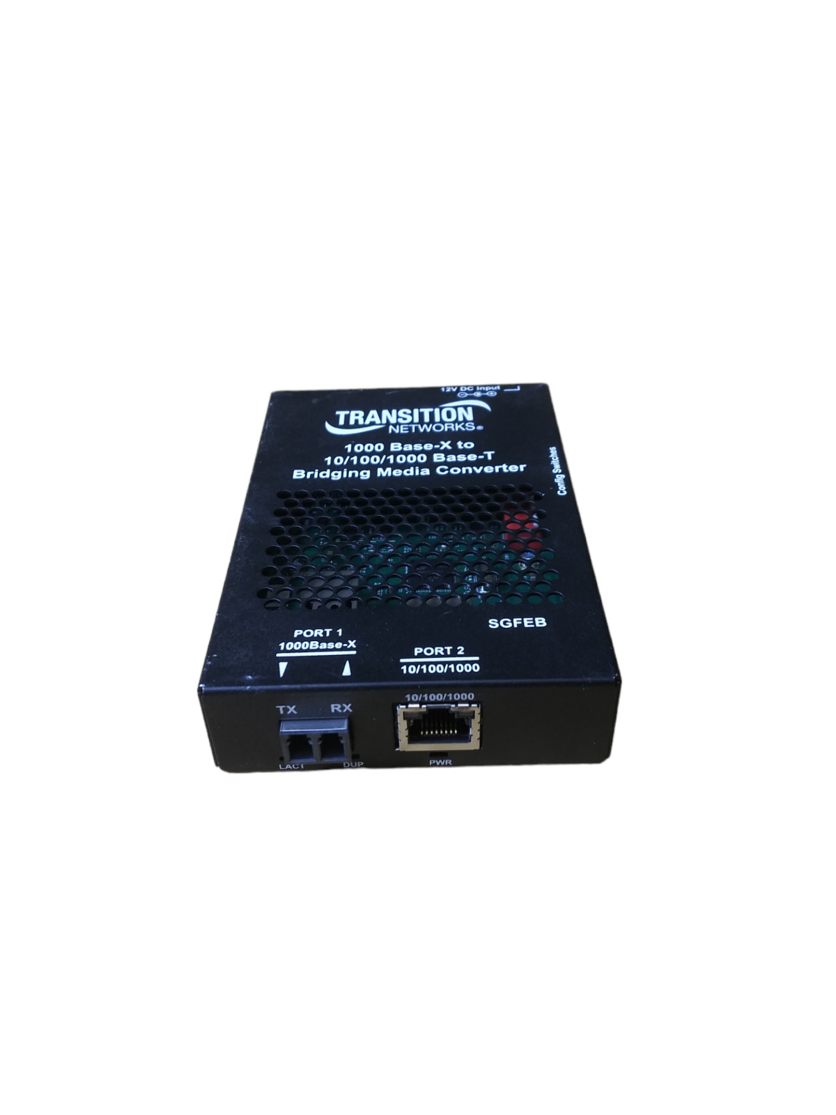 TRANSITION NETWORKS 1000 BASE -X TO 10/100/1000 BASE-T SGFEB1019-130 tested