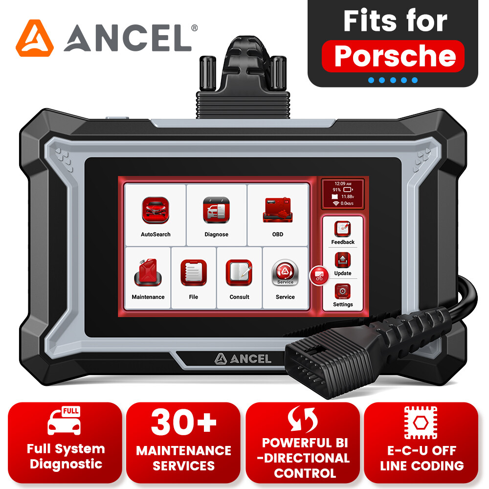ANCEL DS160 Scan Tool fits for Porsche Full System Bidirectional OBD2 Scanner