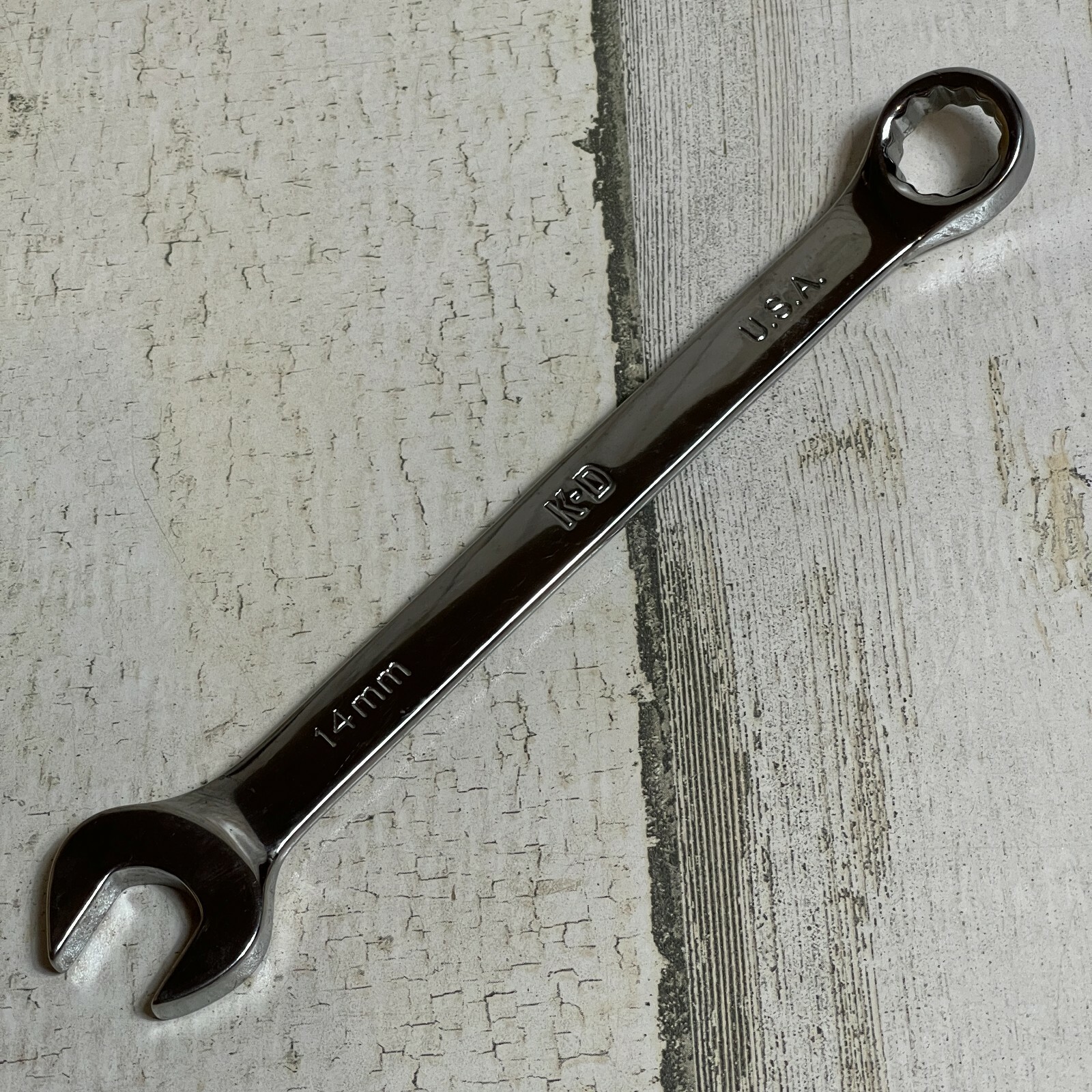 U.S. ARMY SURPLUS - KD 14MM COMBINATION WRENCH 12pt 63514 MADE IN USA  Polished