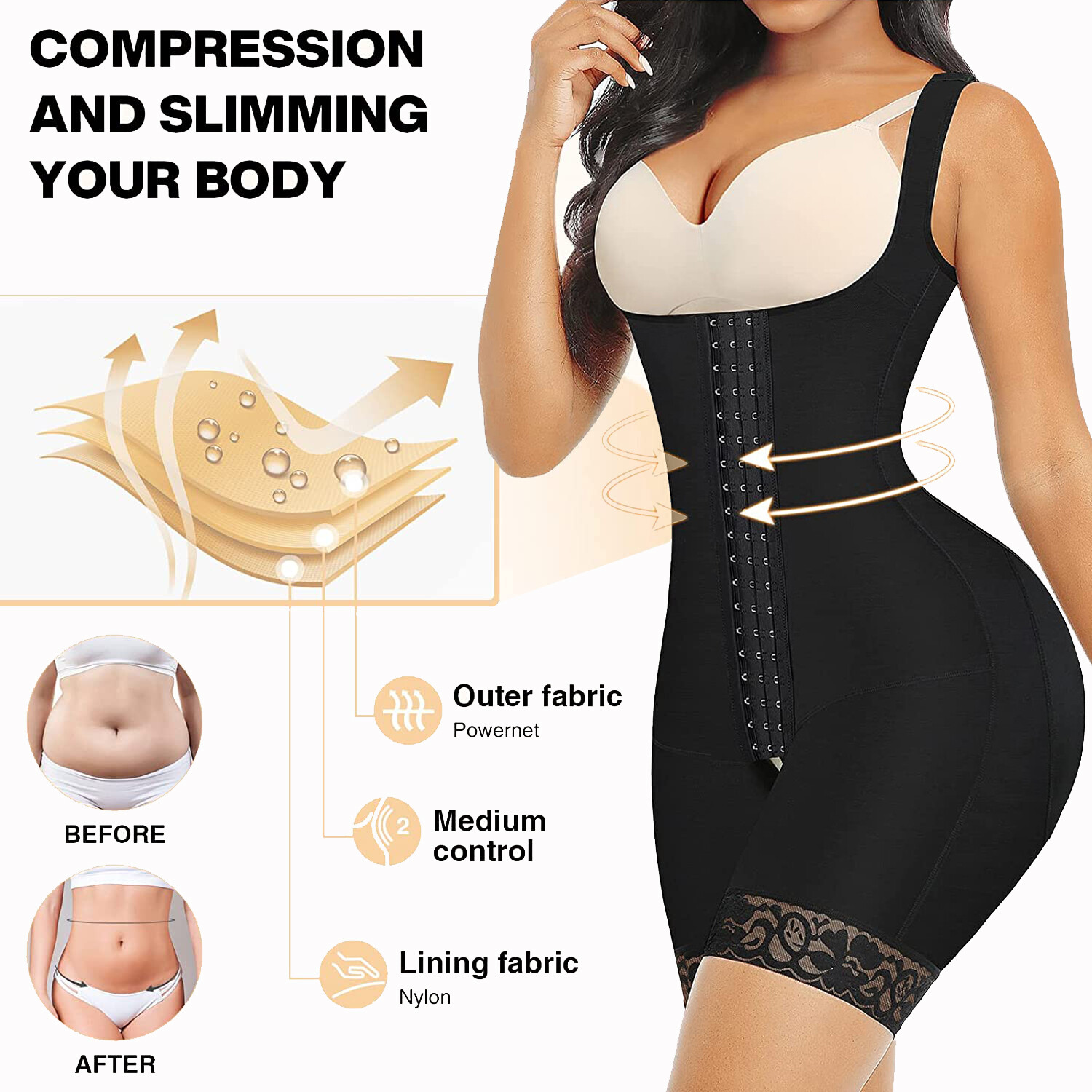 Fajas Colombianas Reductoras Levanta Cola #BBL Girdle Post Surgery Body Shaper