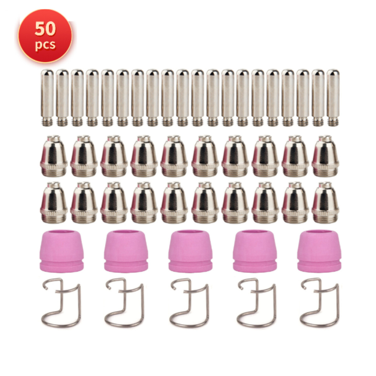 50 pcs Consumables Kit fit YESWELDER CUT-55DS CUT55DS Plasma Cutter