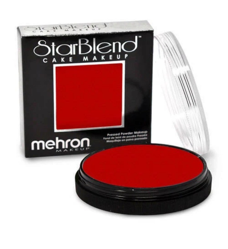 Mehron Red Starblend Cake Pressed Powder Makeup Cosmetic Face Theatrical Stage