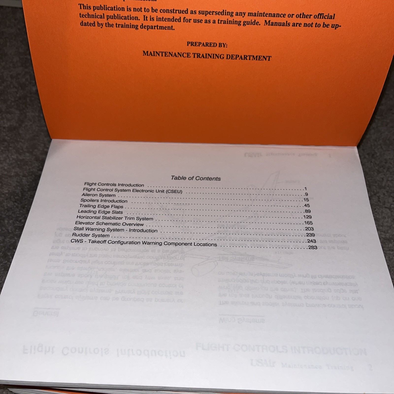 1991 US AIR 757-200 Maintenance Training Manuals