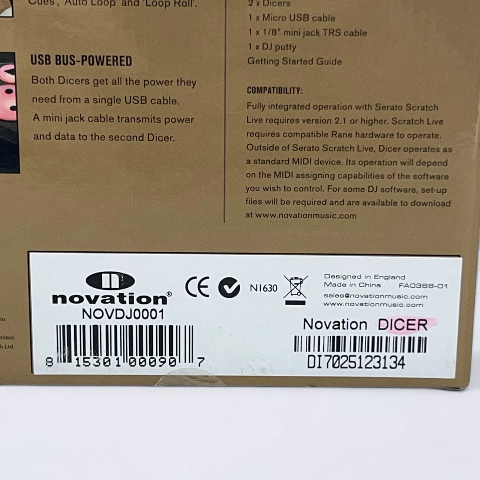 Novation Dicers Midi Accessory For Serato DJ Cue Point Loop Control Digital DJ