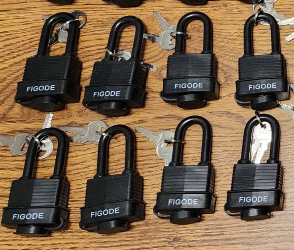 8 Waterproof Padlocks Keyed alike for IN/Outdoor use FIGODE Lock KA#4241