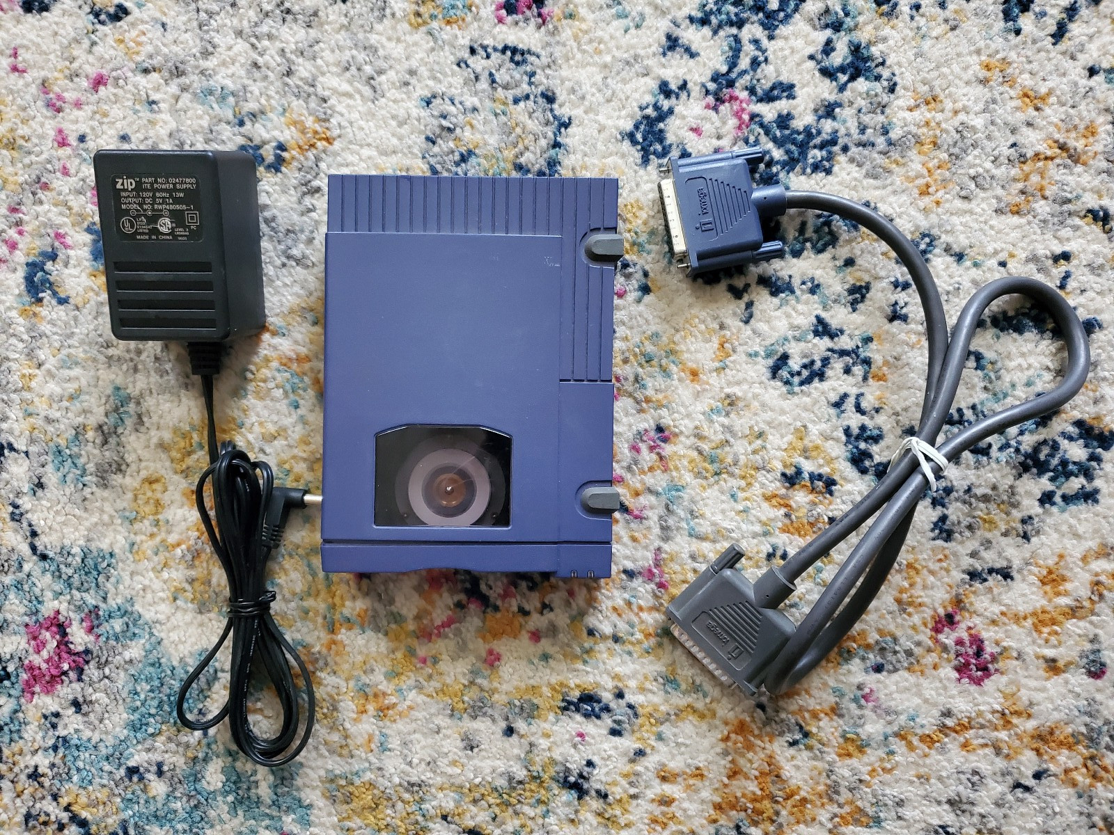 Iomega Zip 100 Portable External Drive With Power Supply & Cable