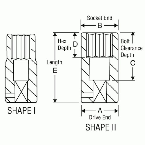 Grey Pneumatic 1114MD 3/8" Drive x 14mm Deep Impact Socket, 12-Point