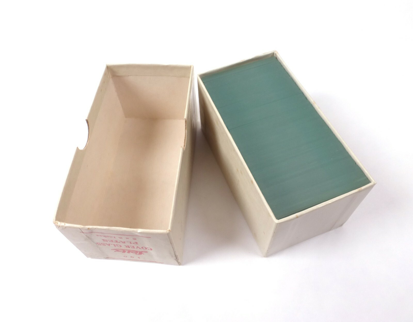 E. Leitz New York Cover Glass Plates with Ground Edges 2 x 2 Inches in Box