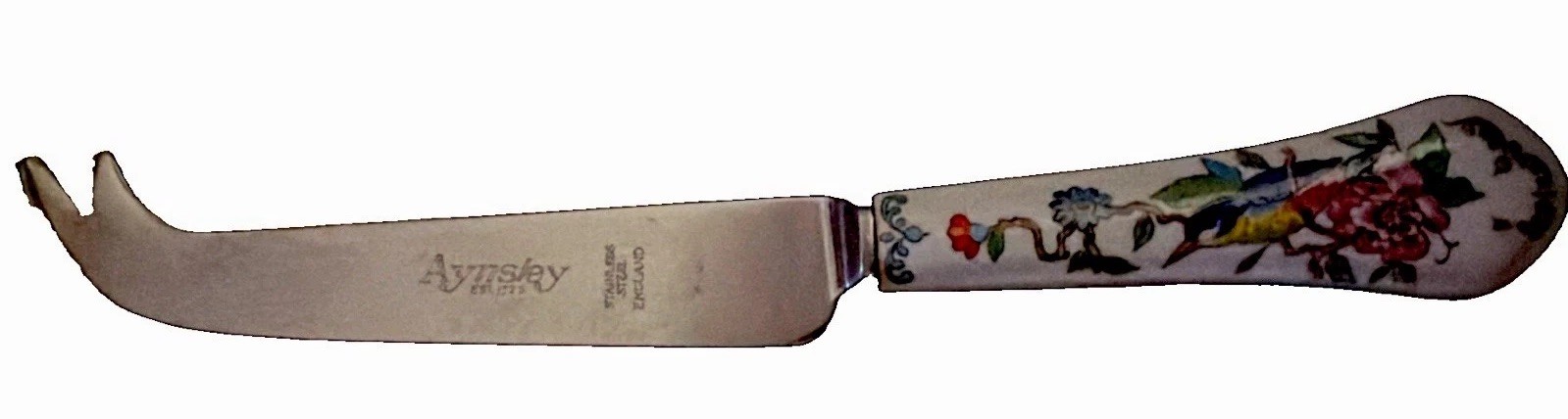 Aynsley Cream Cheese Knife England Stainless Steel Garden Pattern