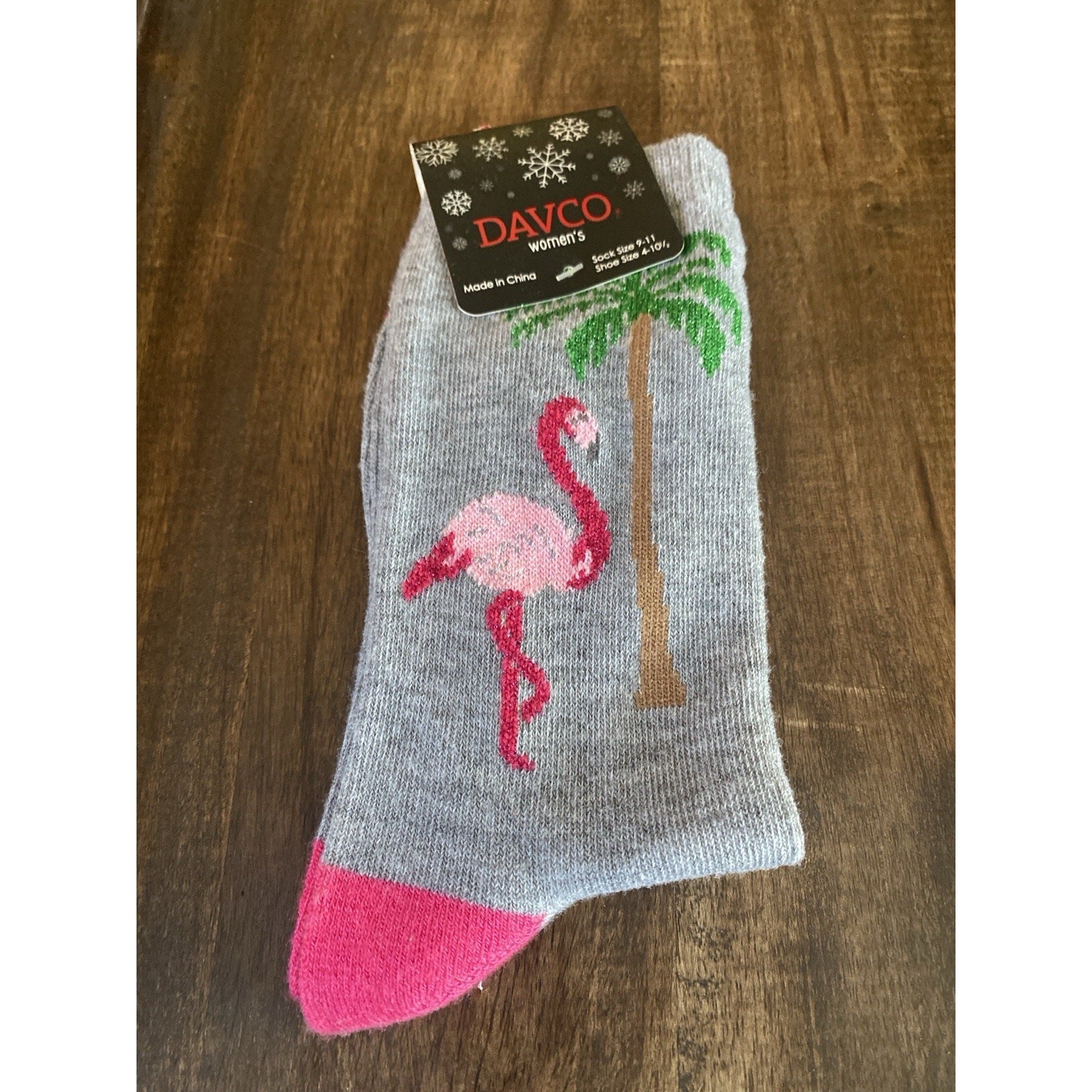 Flamingo Socks Fits Size 9-11