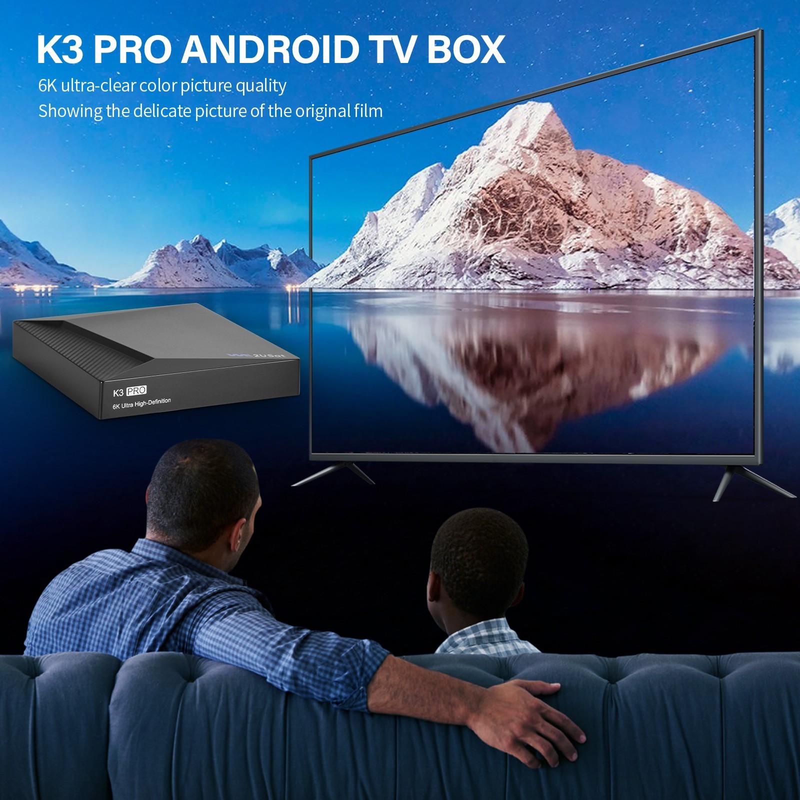 2026 Newest K3 PRO TV Box 6K Ultra HD Satellite-Receiver, Ram 4GB+32GB with WiFi
