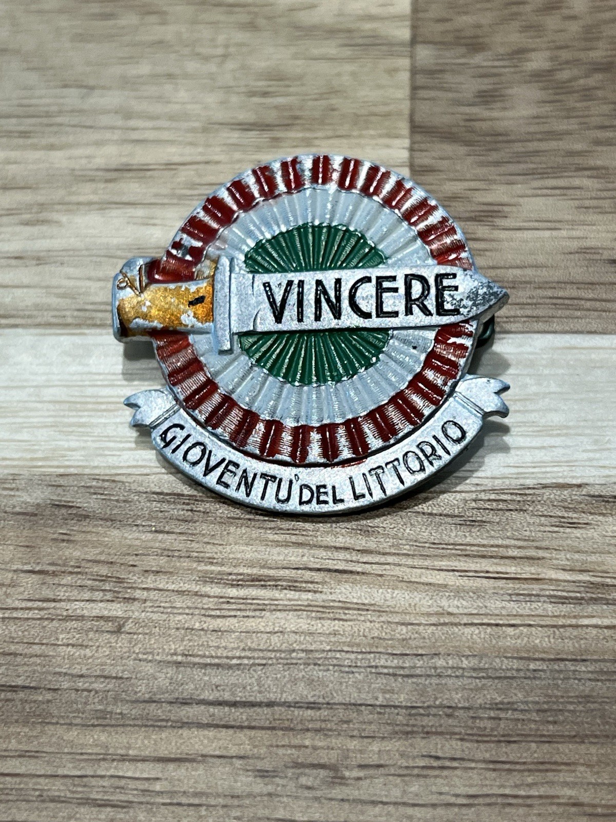 WWII Fascist Youth GIL (Gioventu del Littorio) Victory (Vincere) Tinnie