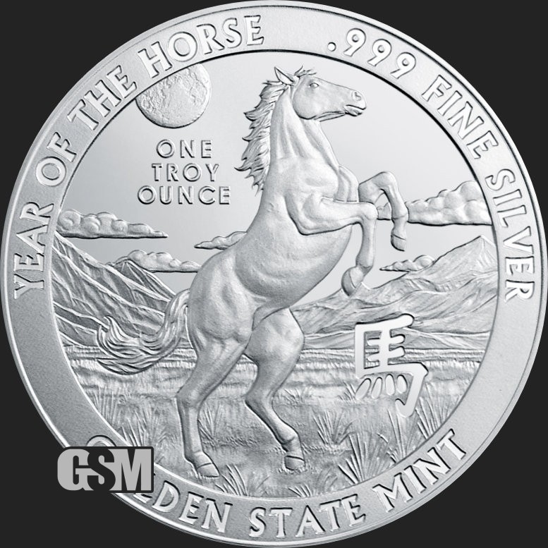 2026 - YEAR OF THE HORSE - 1 oz .999 FINE SILVER BU ROUND CHINESE ZODIAC INSTOCK