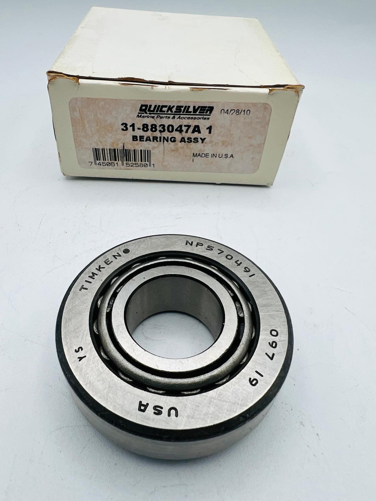Genuine Mercury 31‑883047A1 Bearing Assembly OEM for 40 to 125 HP SEE DETAILS