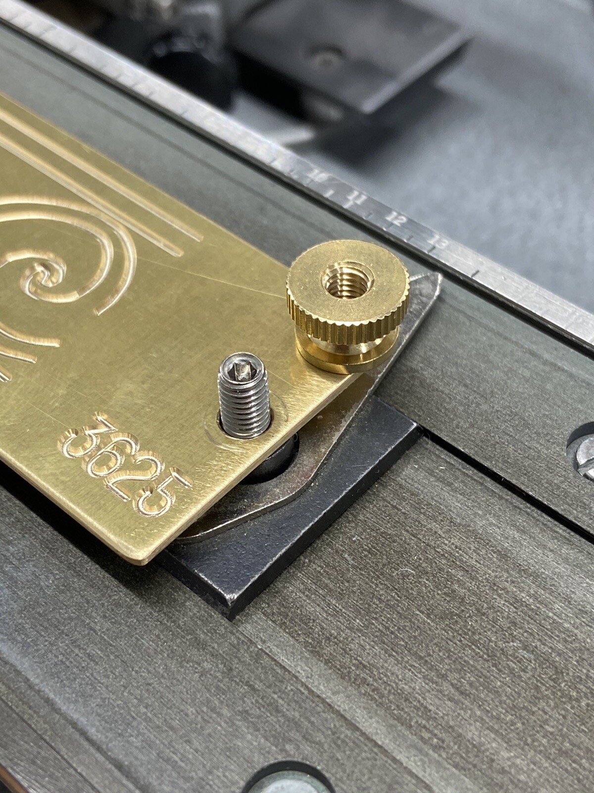 WAVES MASTER TEMPLATE 1.5” X 7” SOLID BRASS ENGRAVING PLATE FOR NEW HERMES FONT