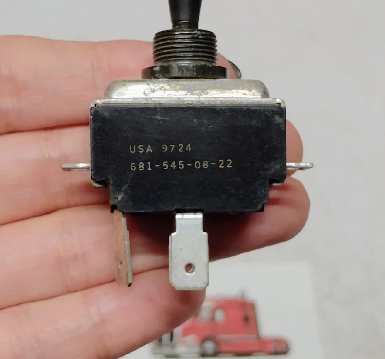 NOS - DPST TOGGLE SWITCH for Freightliner 681-545-08-22 Ref. # 59024-37 8956K899
