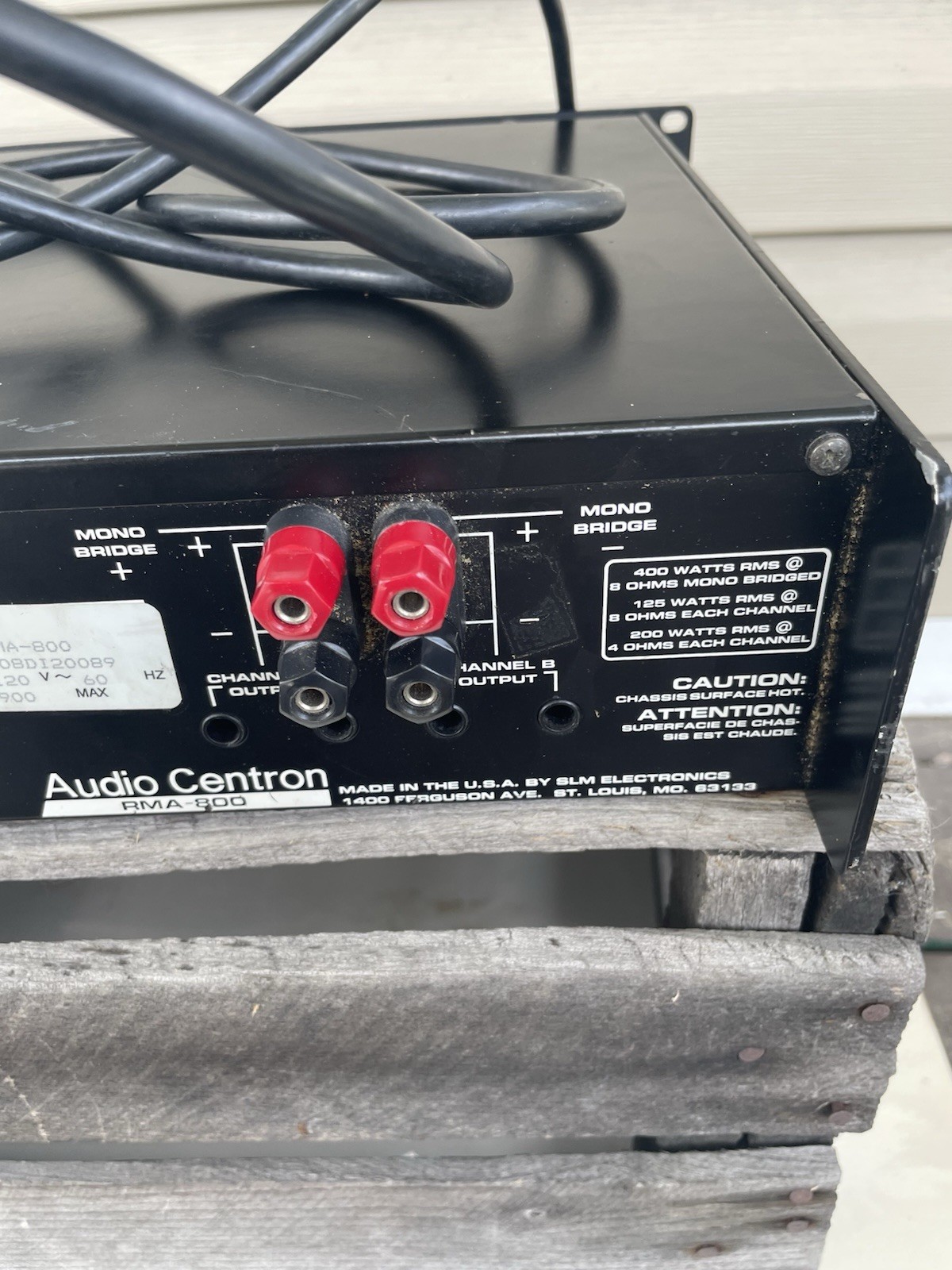 Audio Centron RMA-800 Power Amplifier USA Made