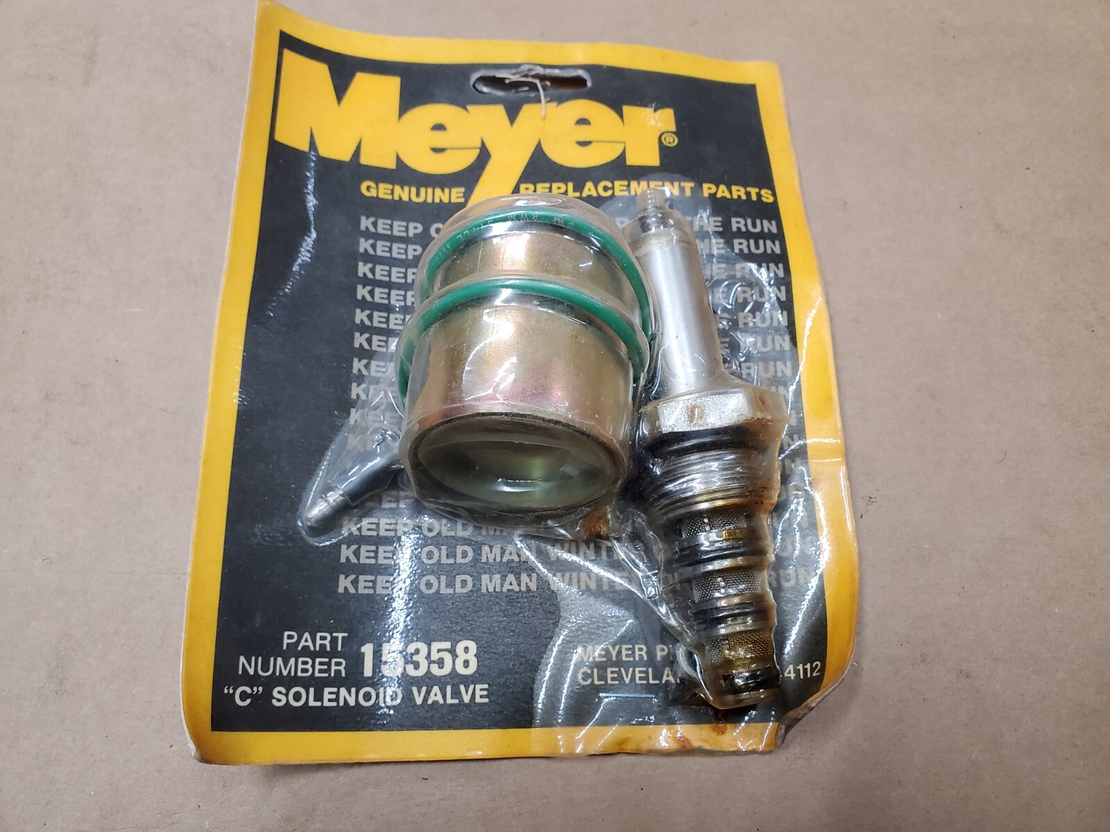 Genuine OEM Meyer C Soleniod Assembly Valve & Coil Green Wire 15358 E47 E57 E60