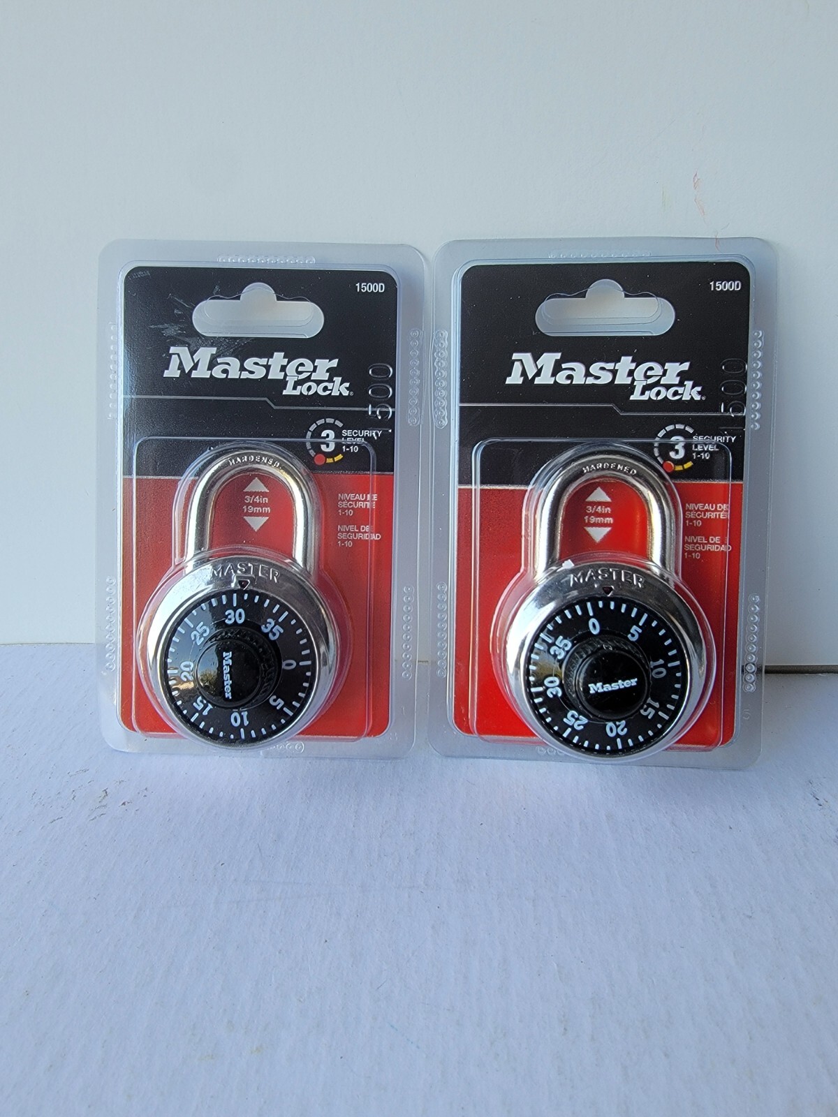 2pk Master Lock,3/4” Shackle Height,Anti-shim Padlock,combination Dial Vault 2x